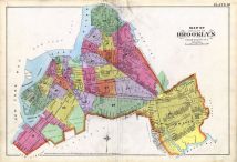 Brooklyn City Map, Kings County 1890